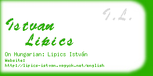 istvan lipics business card
